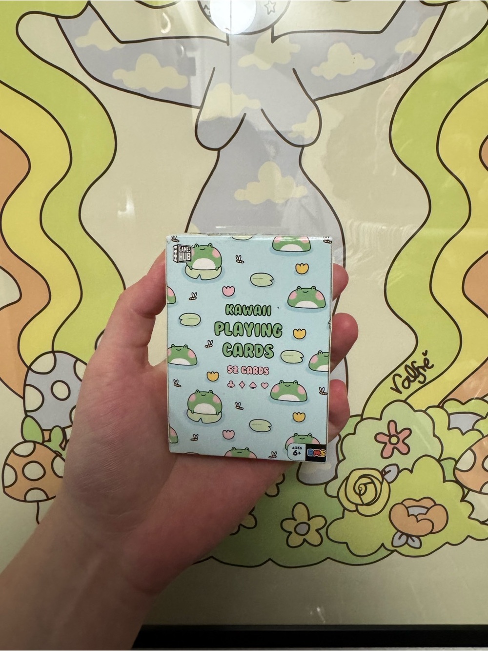 Dolls Kill Pastel Mint Kawaii Frog Playing Cards